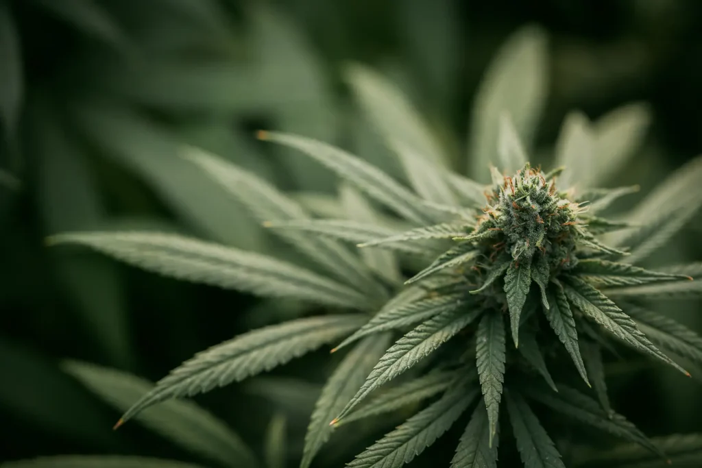 Close up of cannabis plant