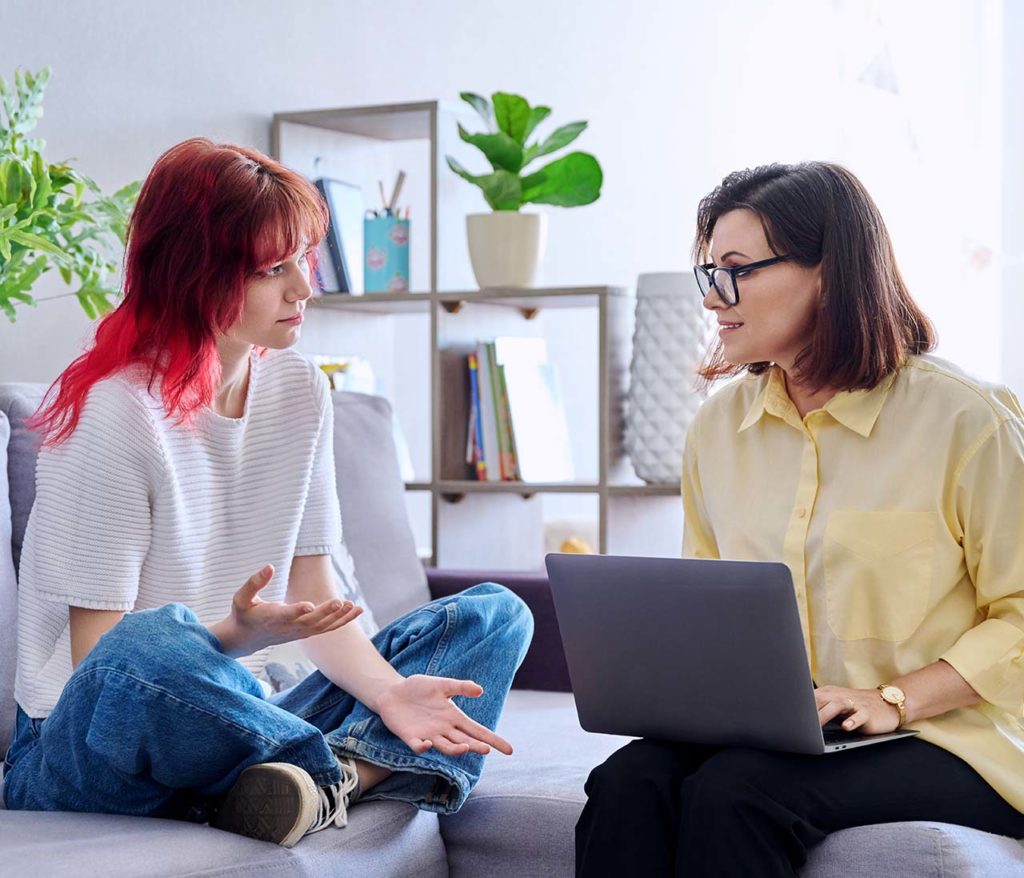 Therapy session for a teenage girl